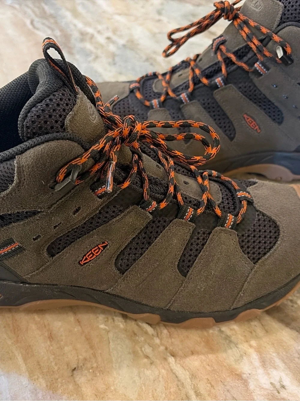 Keen Men's Brown and Orange Mid-Height Hiking Boots SZ 11.5US. NWOT